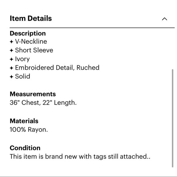 RnB Cold Shoulder Tie Back V-Neck Blouse L - Picture 3 of 3